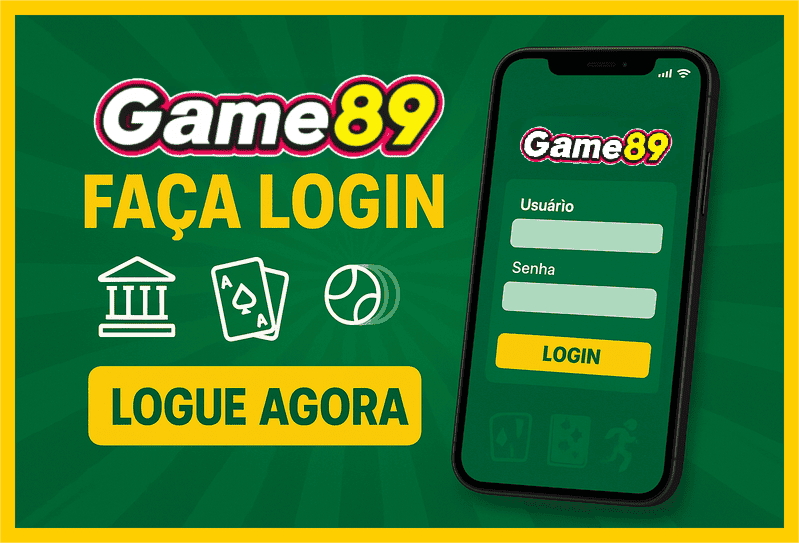 Imagem destacando login seguro na GAME89 para novos usuários